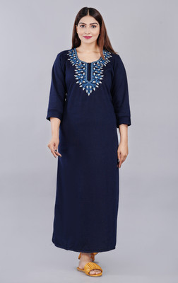 PINKPERRY Women Nighty(Blue)