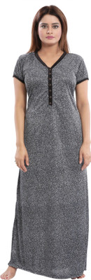 SHOPPING STATION Women Nighty(Grey)