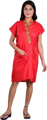 Piyali's Creation Women's Women Robe(Red)