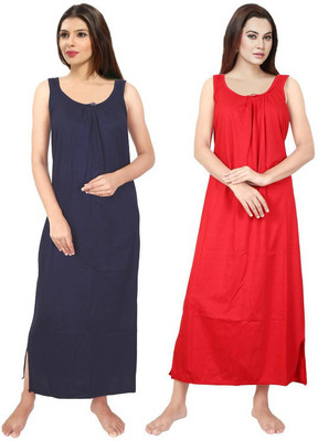 v naitikkumar Women Nighty(Multicolor)