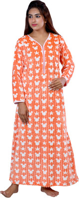NACNO Women Nighty(Orange)
