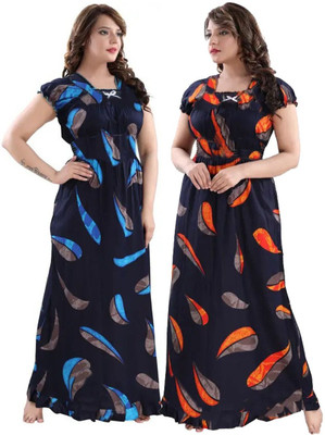 PrathaVastra Women Nighty(Multicolor)