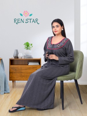 REN STAR Women Nighty(Grey)