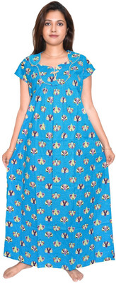 UDI WORLD Women Nighty(Blue)