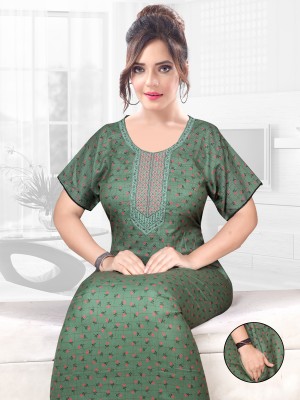 RS Women Nighty(Green)