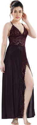Romaisa Women Nighty(Brown)