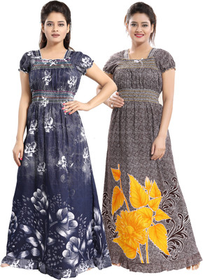 Nighty King Women Nighty(Multicolor)