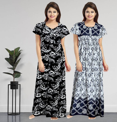 Toomley Women Nighty(Multicolor)