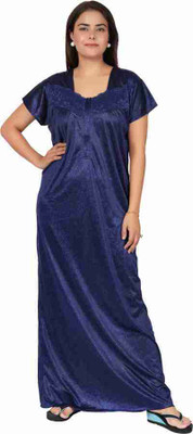 DIVYASTRI FASHION Women Nighty(Dark Blue)