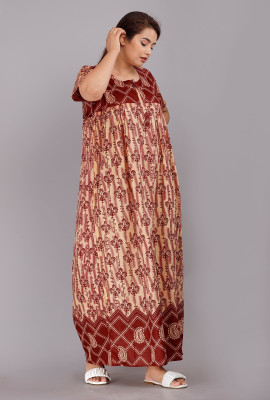 RR CREATION Women Nighty(Red)