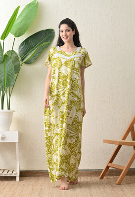 DreamBe Women Nighty(Light Green)