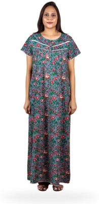 NIHSAMAH Women Nighty(Multicolor)