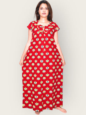 KriPal Women Nighty(Red)