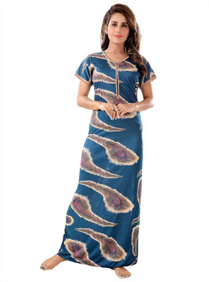 HouseOfCommon Women Nighty(Blue)