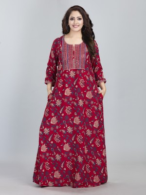 Sanaa Women Nighty(Multicolor)