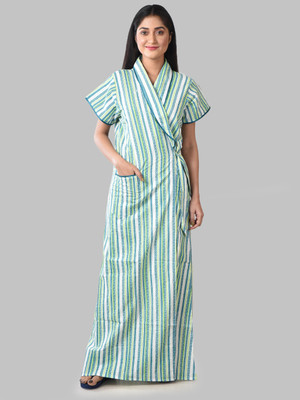 beingbeauty Women Nighty with Robe(Green)
