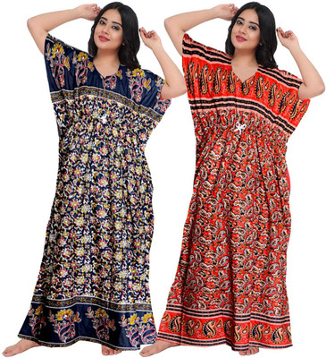 impression Women Nighty Set(Multicolor)