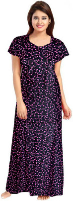 SHOPIFY Women Nighty(Multicolor)