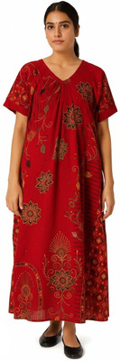 Bulbul Women Nighty(Red)