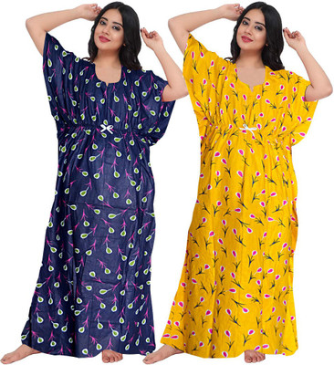 Aaradhana Women Nighty(Yellow)