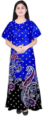 Bajrang Enterprises Women Nighty(Orange)