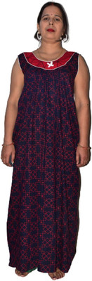 shardatextile Women Nighty(Dark Blue)