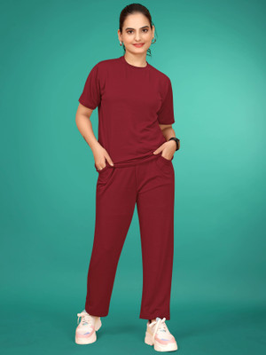 SAKARMAA Solid Women Track Suit