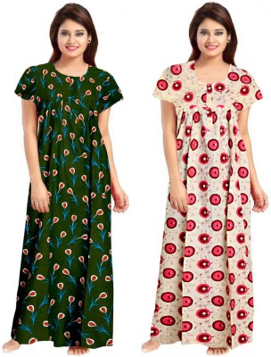 Cauchy Women Nighty(Multicolor)