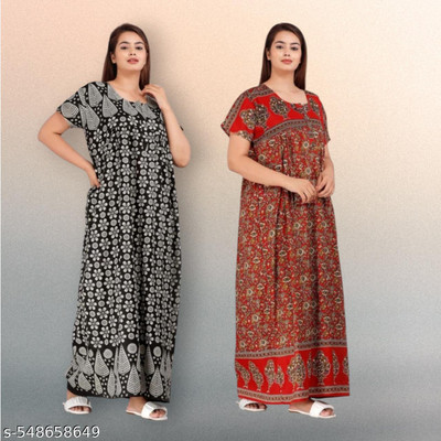 Kirtikurties Women Nighty(Multicolor)