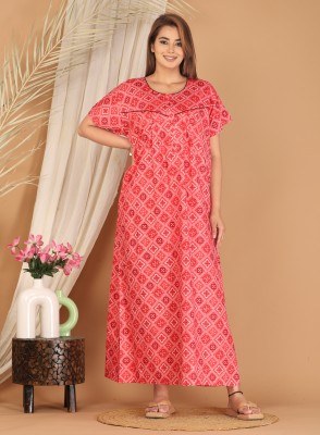 Fashion Network Women Nighty(Red)