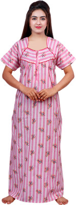 NACNO Women Nighty(Pink)