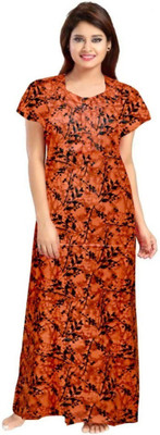 Sharma Distributor Women Nighty(Orange)