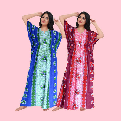 dinesh enterprises Women Nighty(Red)