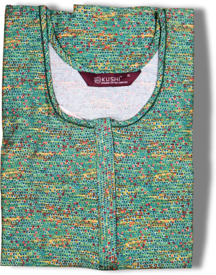 kushinights Women Nighty(Yellow)