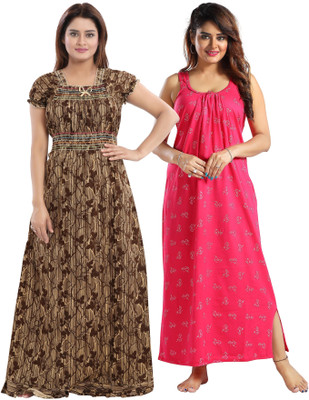 Nighty King Women Nighty(Multicolor)