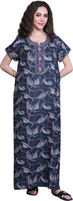 Evolove Women Nighty(Dark Blue)