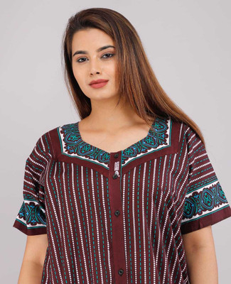 Shakti Enterprises Women Maternity/Nursing Nighty(Maroon)
