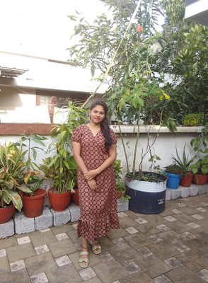 EM STAR CLOTHINGS Women Nighty with Robe(Maroon)