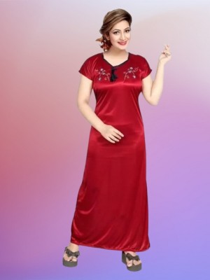 MAITRA FASHION Women Nighty(Red)