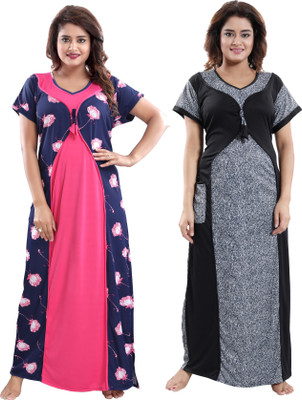 Babesa Women Nighty Set(Multicolor)