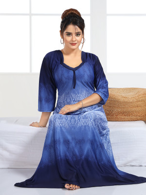 capasino Women Nighty(Dark Blue)