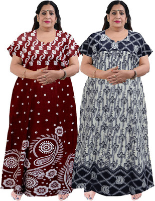 Priyanka Creation Women Nighty(Yellow)