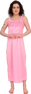 CHIC FITZ Women Nighty with Robe(Pink)