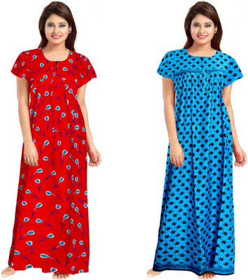 Sarika Fashion Women Nighty(Blue)
