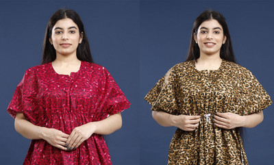 DAKSHSYSTEM Women Nighty(Pink)