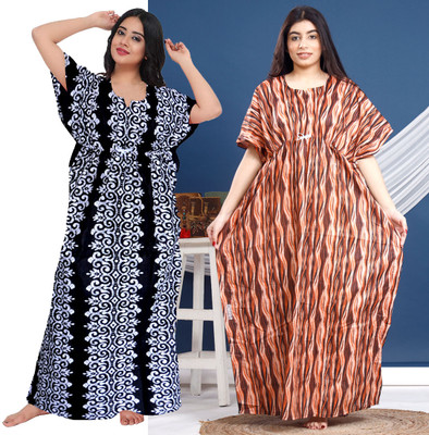 pradeep enterprise Women Nightdress(Black)