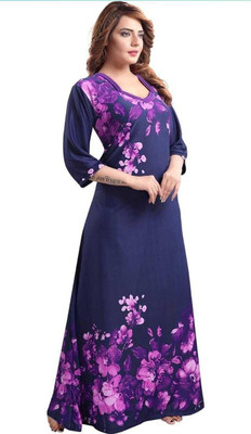 VELEZZA Women Nighty(Purple)