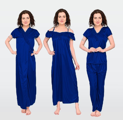 Nw Naughty Wish Women Nightdress(Blue)