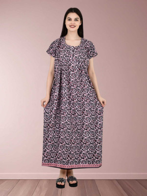 LDHSATI Women Nighty Set(Multicolor)