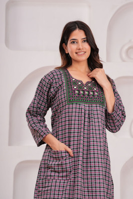 fashiongrape Women Nighty(Multicolor)